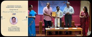 The Hon’ble Vice Chancellor, Prof. P. Prakash Babu, inaugurated the Research and Cultural Forum (RCF) of the Department of English.